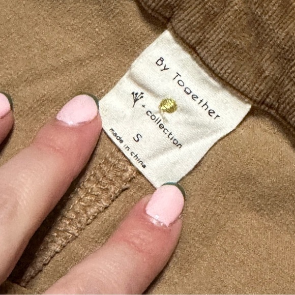 By Together Boutique Tan Corduroy Flare Pants Size Small - Picture 6 of 6